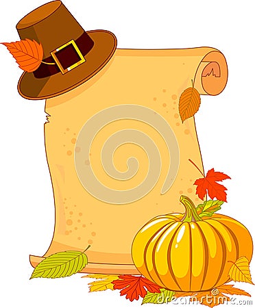 Thanksgiving Day Scroll Royalty Free Stock Im