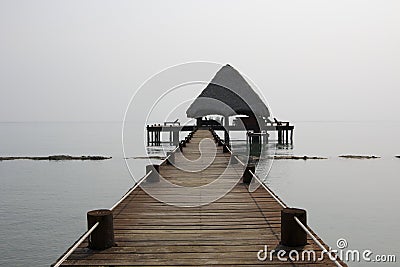 Thatched Hut Bar Dock Belize