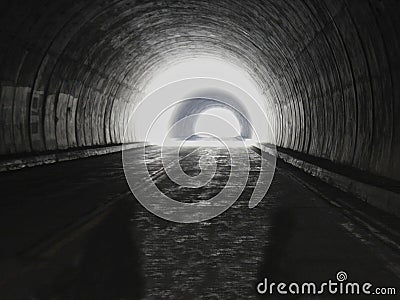 Tunnel light at the end
