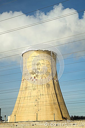 Thermal power plant in winter