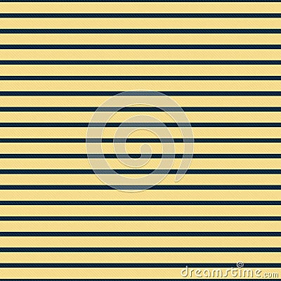Thin Navy Blue and Yellow Horizontal Striped Textured Fabric Bac