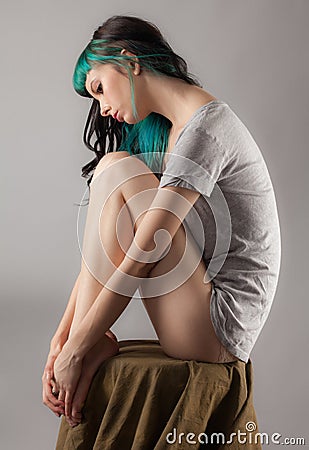 Thin Woman on Stool