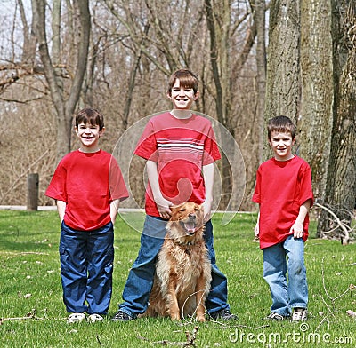 Three Brothers and the Dog