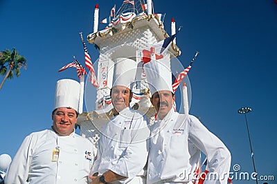 Three chefs at the French Revolution Bicentennial