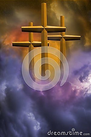 Three crosses