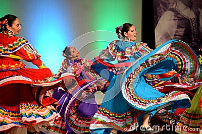 Three Female Mexican Dancers