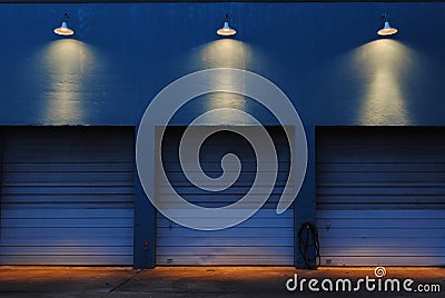 Three Garages at Night