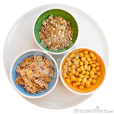 Three Kind Of Cereals Royalty Free Stock Pho