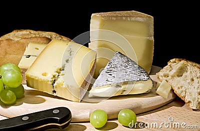 Three kinds of cheese