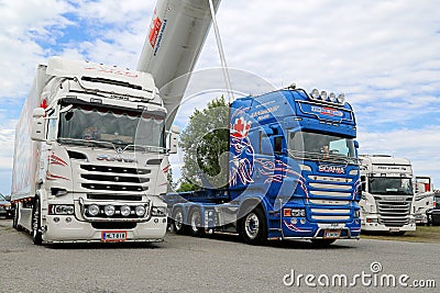 Three Scania Heavy Show Trucks