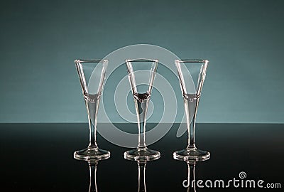 Three shot glasses