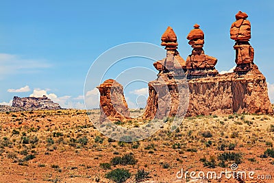 Three Sisters Hoodoos Goblin Valley State Park Rock Canyon Utah