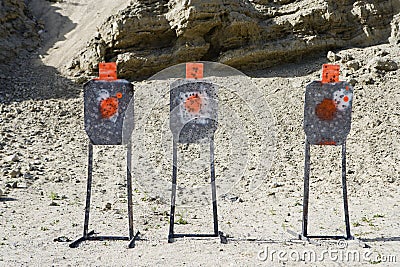 Three Targets At Firing Range