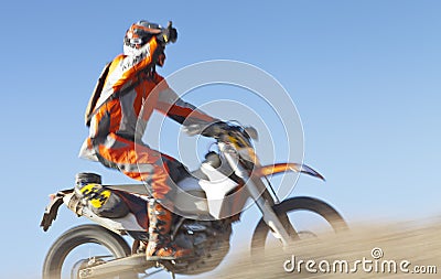 Thumbs Up Dirt Bike Racer