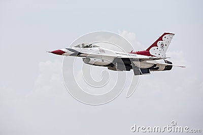 Thunderbird Pilot and plane at Tinker Air force Show