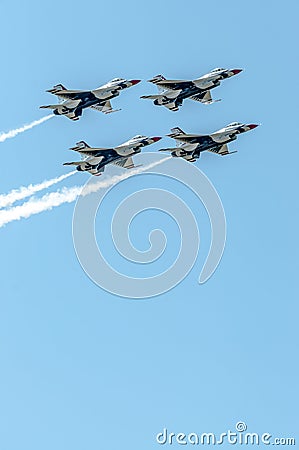 Thunderbirds in formation