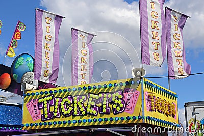 Ticket Booth at a Carnival