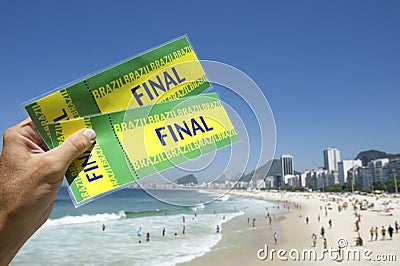 Tickets to Football Soccer Final at Copacabana Beach Rio Brazil