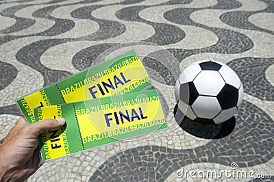 Tickets to Football Soccer Final in Copacabana Rio Brazil