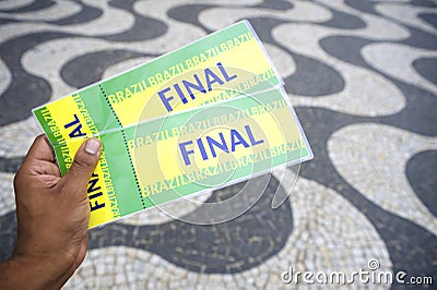 Tickets to football soccer final in Copacabana Rio Brazil