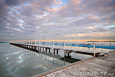 Tidal pool at sunrise