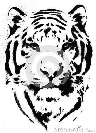 Tiger Stencil Vector