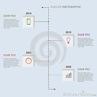 Time line info graphic elements template