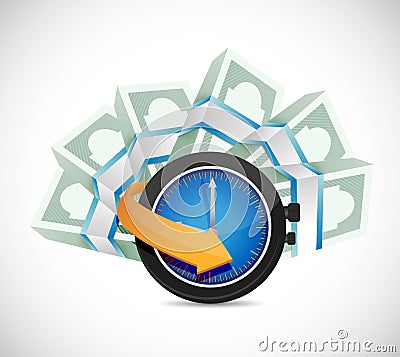 Time is money concept illustration design