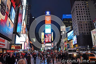 Times Square at night, New York City