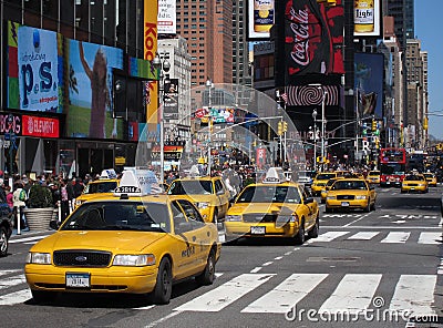 Times Square taxis