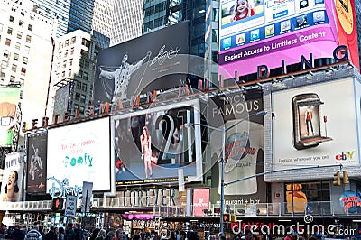 Times Squares - billboards and tourist