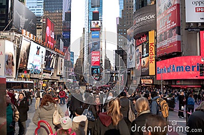 Times Squares - billboards and tourist