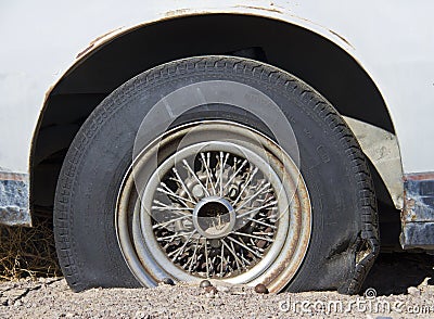 Tire of an old car