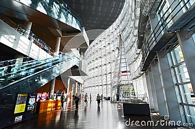 Tokyo, Japan - November 23, 2013 : Interior of National Art Center in Tokyo