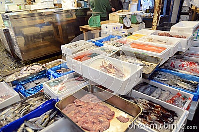 TOKYO - NOV 26: Tsukiji Wholesale Seafood Market
