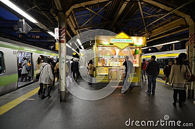 TOKYO - NOVEMBER 23 : rush hour at the Shinjuku train station in Tokyo