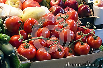 Tomatoes on the market