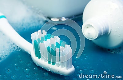 Toothpaste and brush