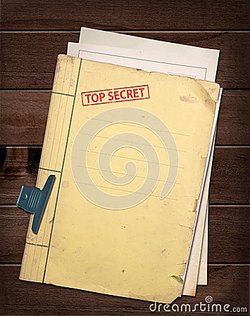 Envelope With Top Secret Stamp And Blank P