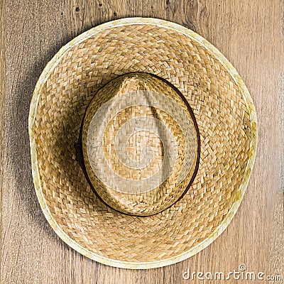 Top view of braided hat