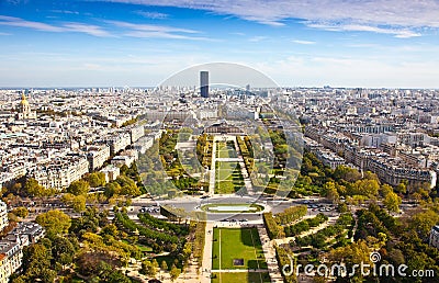 Field of Mars. Top view. Paris. France