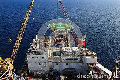 Top View of Offshore Drilling Rig