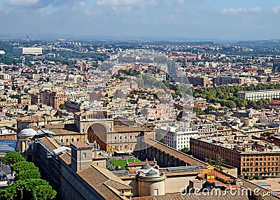 Top view of the Vatican Gardens, Rome