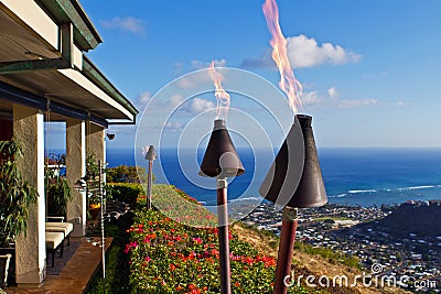 Torches and million dollar ocean view