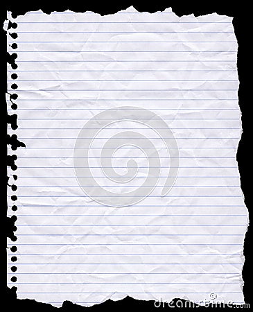 Torn Hole Punched Writing Paper