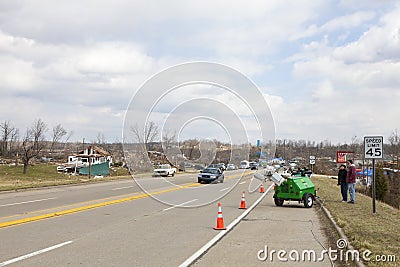 Tornado aftermath in Henryville, Indiana