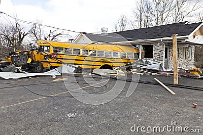 Tornado aftermath in Henryville, Indiana