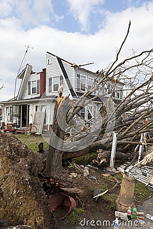 Tornado aftermath in Henryville, Indiana