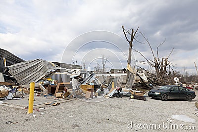 Tornado aftermath in Henryville, Indiana