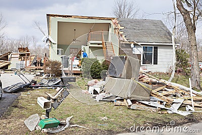 Tornado aftermath in Henryville, Indiana